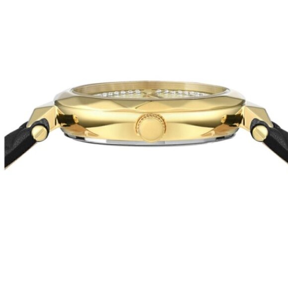 Versus Versace Womens Watch Covent Garden Goldtone Crystal & Leather Strap New‎ - Picture 4 of 12